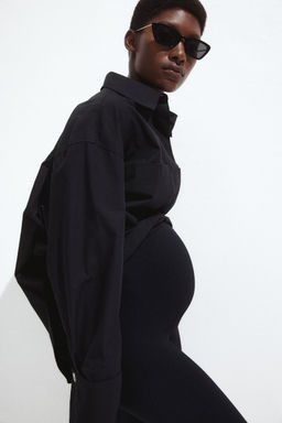 H&M - Women Black Mama Seamless Ribbed Leggings