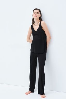 H&M - Women Black Mama Before & After 2-Piece Ribbed Set