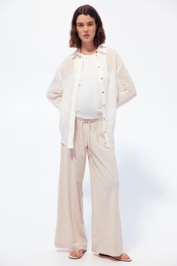 H&M - Women Beige Mama Before & After Drawstring Trousers