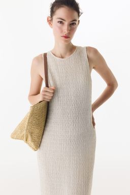 H&M - Women Beige Mama Textu Jersey Dress