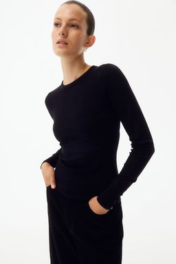 H&M - Women Black Mama Long-Sleeved Nursing Top