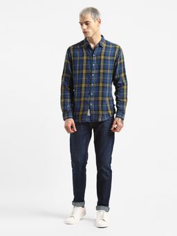 Levi's - Men Blue Mustard Yellow Reversible Casual Shirt