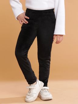 Tales & Stories - Black Solid Leggings for Girls