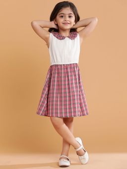 Tales & Stories - Red and White Checkered Dress for Girls