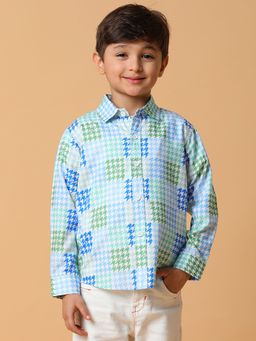 Tales & Stories - Blue Printed Shirt for Boys