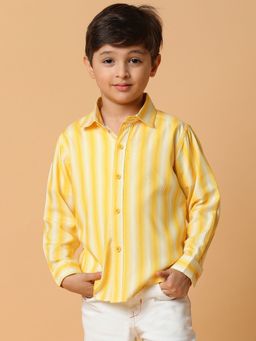 Tales & Stories - Yellow Striped Shirt for Boys