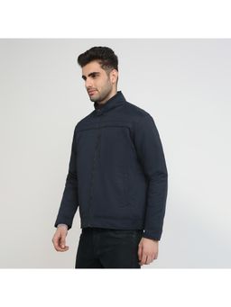 ColorPlus - Men Blue Polyester Blend Solid Collar Neck Waist Coat