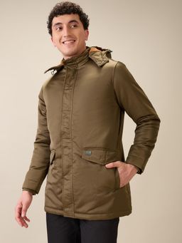 ColorPlus - Men Green Polyester Solid Collar Neck Waist Coat