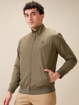 ColorPlus - Men Green Polyester Solid Collar Neck Waist Coat