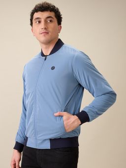 Parx - Men Blue Polyester Checks Collar Neck Waist Coat