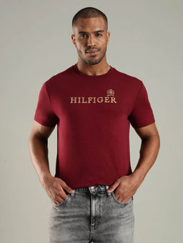 Tommy Hilfiger - Red Logo Regular Fit Cotton T-Shirt