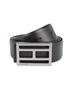 Tommy Hilfiger - Leandro Men Leather Reversible Belt - Black & Wine