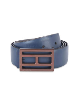 Tommy Hilfiger - Leandro Men Leather Reversible Belt - Navy Blue & Brown