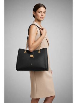 Horra - Women Black Casual Tote Bag