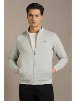 Louis Philippe - Men Casual Grey Printed Jacket