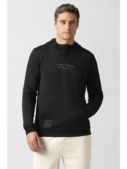 Van Heusen - Men Black Typography Hoodie