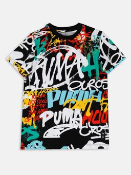Puma - Basketball Block Party Boys Black T-shirts