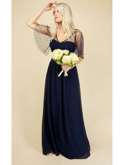 chinese dress ladies Angel Sleeves Maxi Dress Cotton-Trim-LaceUp Front main image 1
