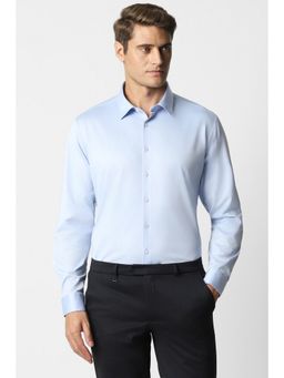 Van Heusen - Men Blue Slim Fit Solid Collar Neck Formal Shirt