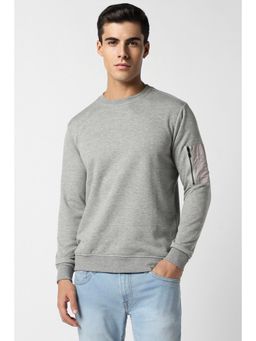 Van Heusen - Grey Print Crew Neck Sweatshirt
