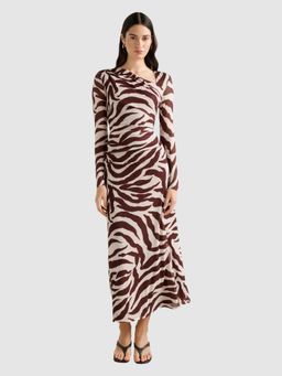Forever New - Frankie Ruched Jersey Brown Dress