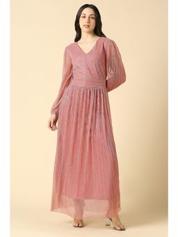 Allen Solly - Women Pink Embellished & Sequined Party Dress