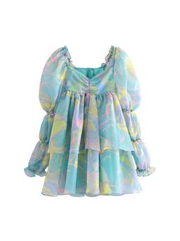 APPAPOP - Charlie Ruched Blue Dress