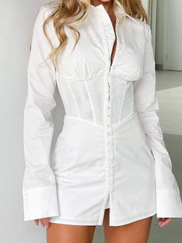 APPAPOP - Nella White Corset Dress