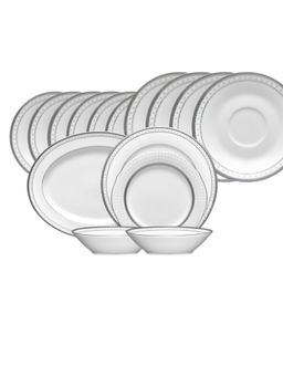 Noritake - White Solid Porcelain Dinner Set