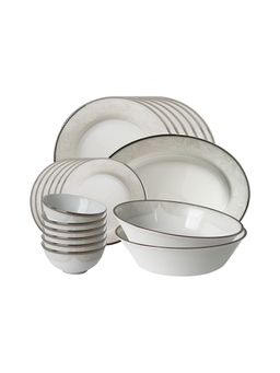 Noritake - White Solid Porcelain Dinner Set
