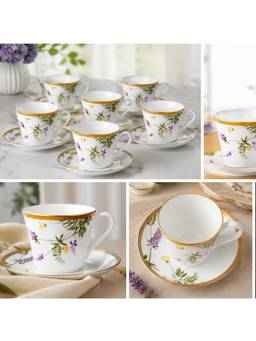 Noritake - White Nature Porcelain Tea Set