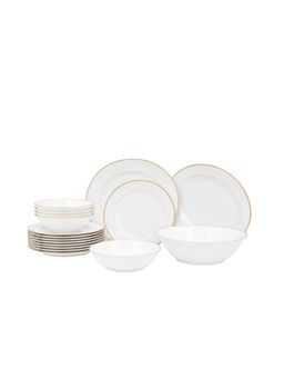 Noritake - White Solid Porcelain Dinner Set