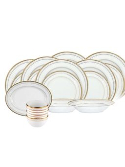 Noritake - White Solid Porcelain Dinner Set