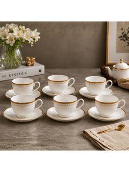 Noritake - White Solid Porcelain Tea Set