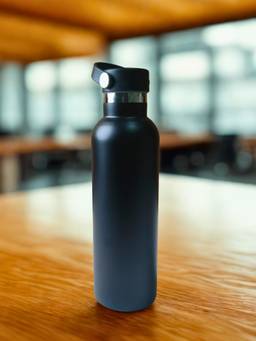 The Home Co - Black Solid Stainless Steel Bottle
