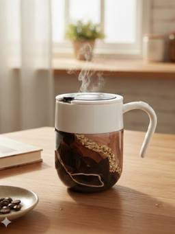 The Home Co - Brown Solid Stainless Steel Mug