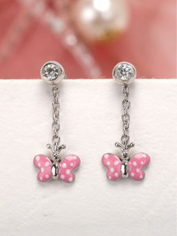 Praavy - 925 Sterling Silver The Lost Butterfly Detachable Kids Earrings