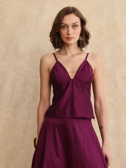 RAREISM - Carfa Purple Fitted Top