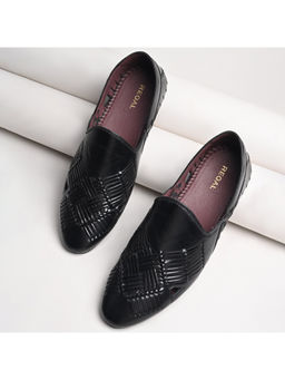 REGAL - Black Men Ethnic Woven Juttis