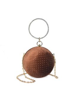 Pelle Luxur - Women Brown Round Sling Bag (S)