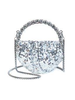 Pelle Luxur - Women Silver and Black Coted Sling Bag (S)