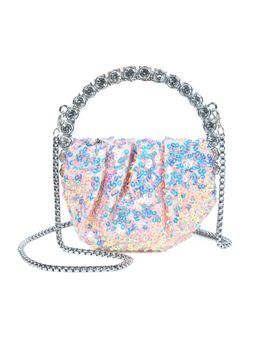 Pelle Luxur - Women Sky Blue and Brown Coted Sling Bag (S)