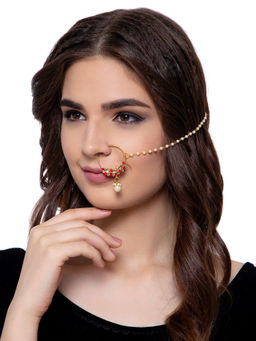 Anika's Creations - Anika's Creation Traditional Gold Plated Nose Ring
