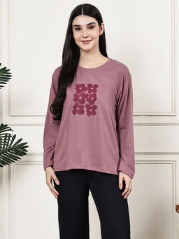 Kanvin - Women Pink Full Sleeves Regular T-Shirt