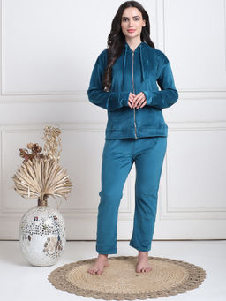 TAG 7 - Teal Velvet Regular Hoodie & Pyjama