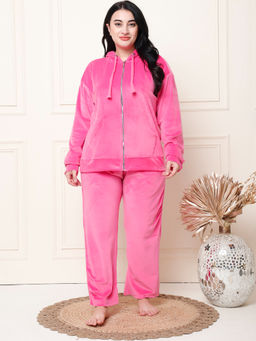 TAG 7 - Pink Velvet Oversized Hoodie & Pyjama