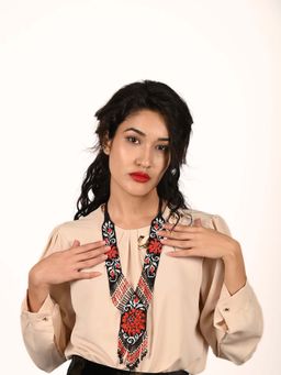 Odette - Black Thread Braided Jewellery Set Women