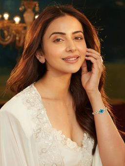 Accessher - Gold Blue Crystal Adjustable Bracelet Women