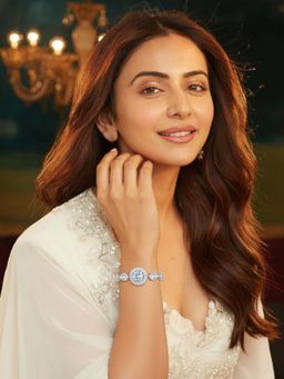 Accessher - Silver White Stone Adjustable Stylish Chain Bracelet Women