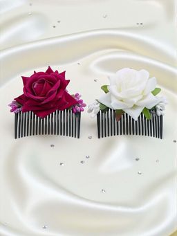 Accessher - Floral Thin Side Comb Hair Clip Women